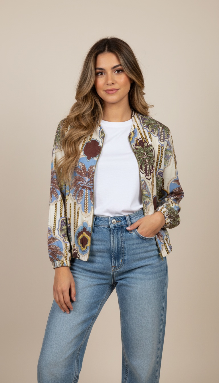 bomber estampada