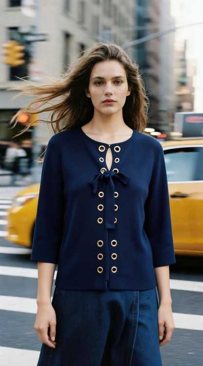 chaqueta azul marino