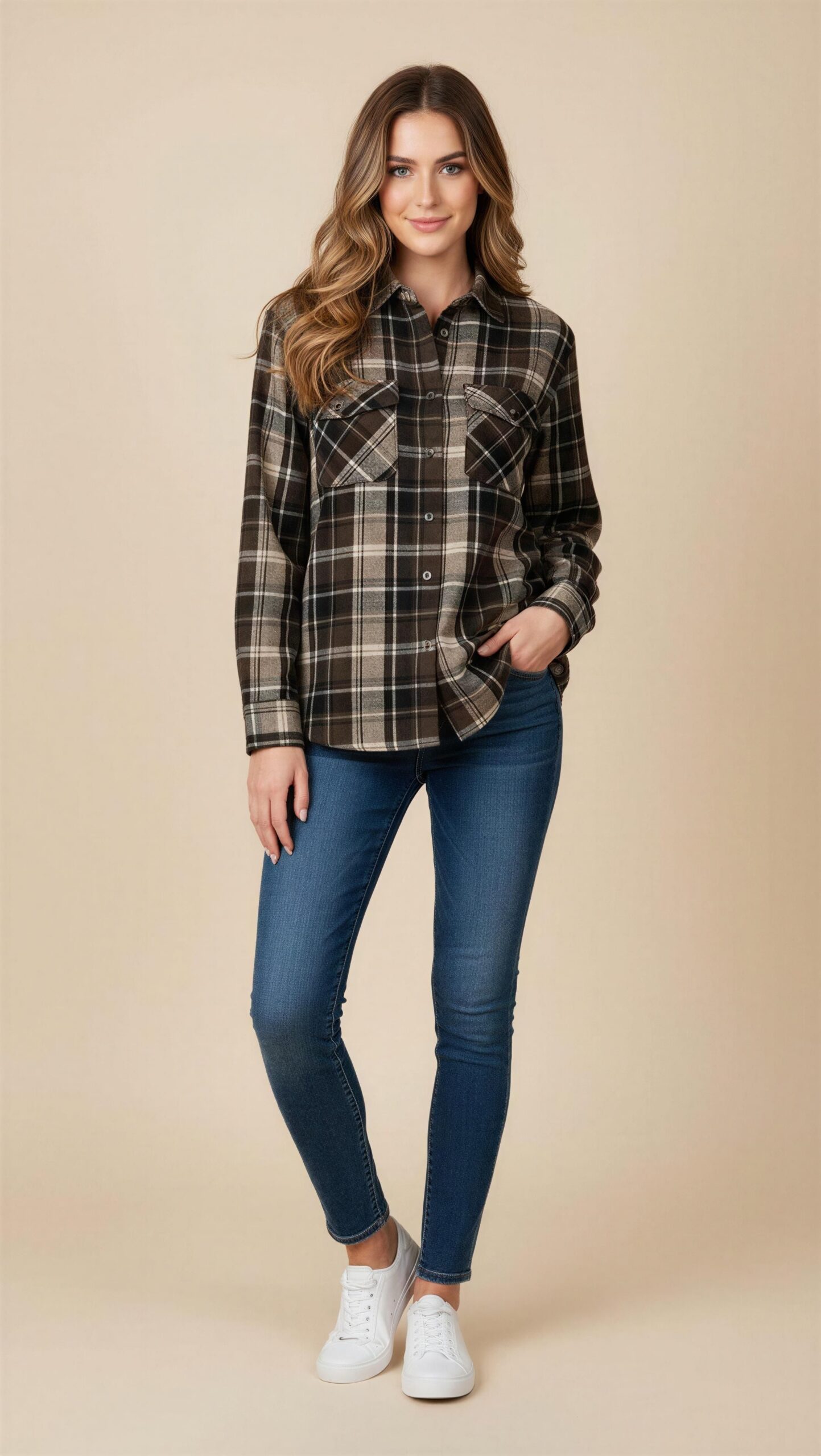Camisa MARKUP de Cuadros con Bolsillos