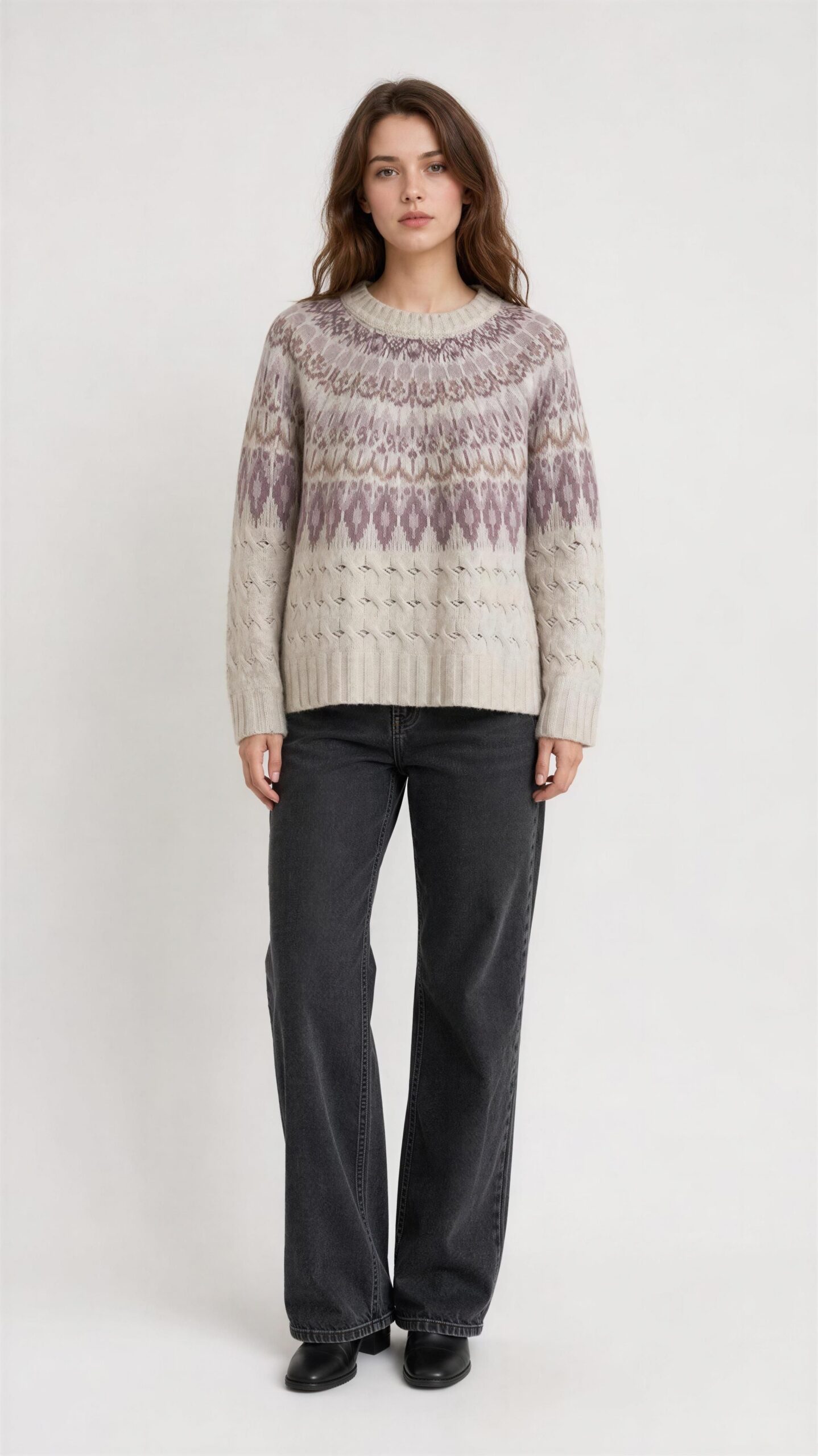 Jersey Van-Dos Jacquard Nórdico