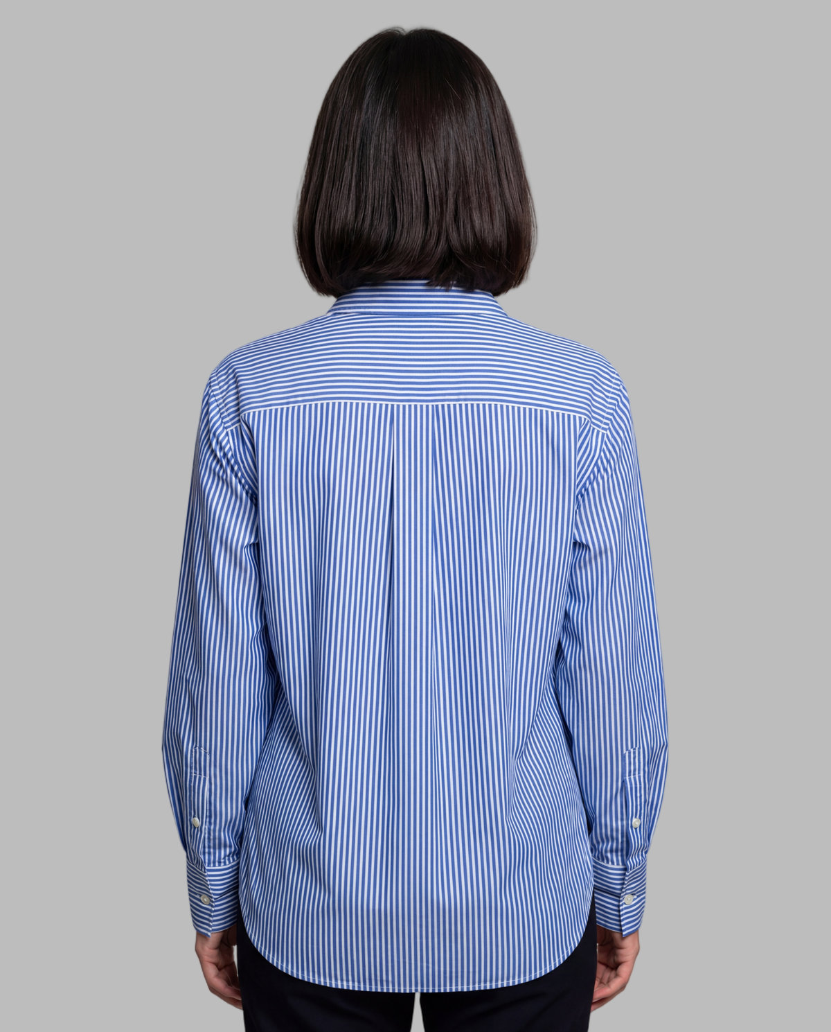 poliamida y 3% elastán. Camisa Señoreta Azul de Rayas - Imagen 3
