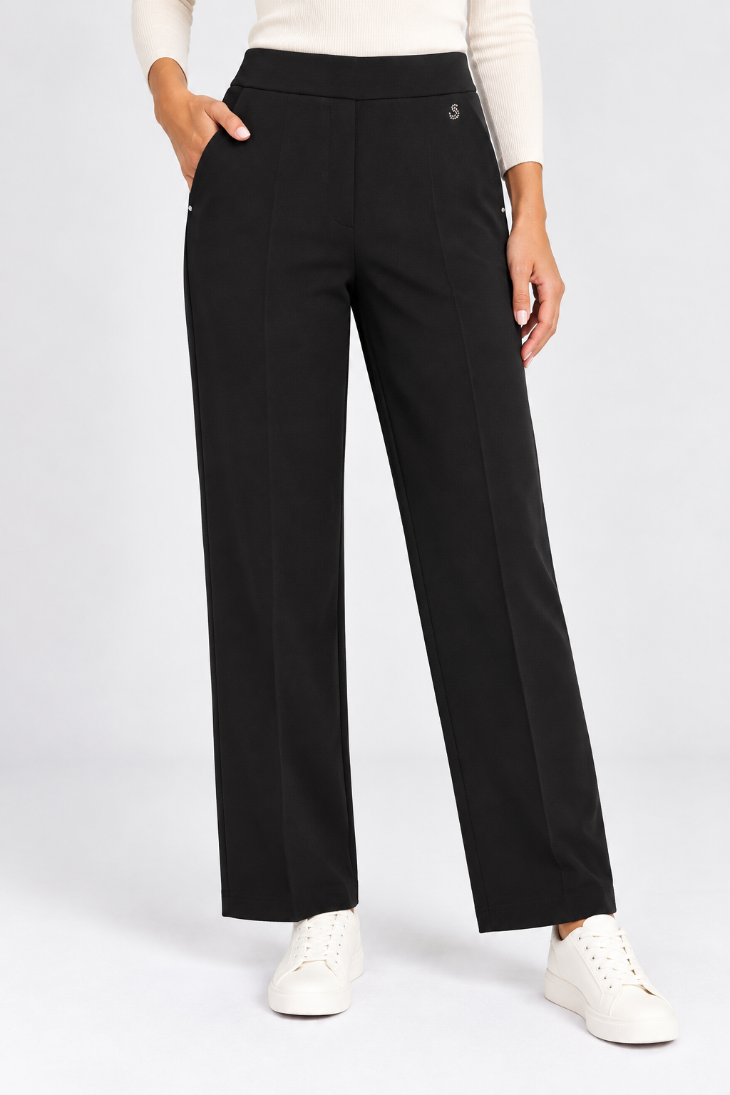 Pantalón NÜMPH Marrón Chocolate de Corte Recto