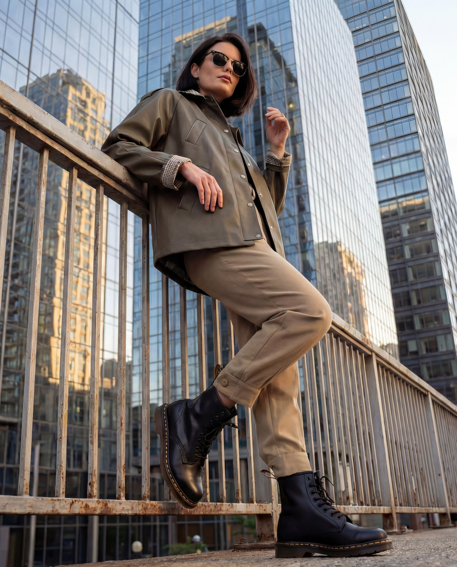 Cazadora Señoreta Estilo Barbour Verde Kaki